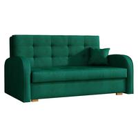 SCHLAFSOFA Viva Gold III - Smaragdgrün/Braun, Holz/Textil (153/85/98cm) - MIRJAN24