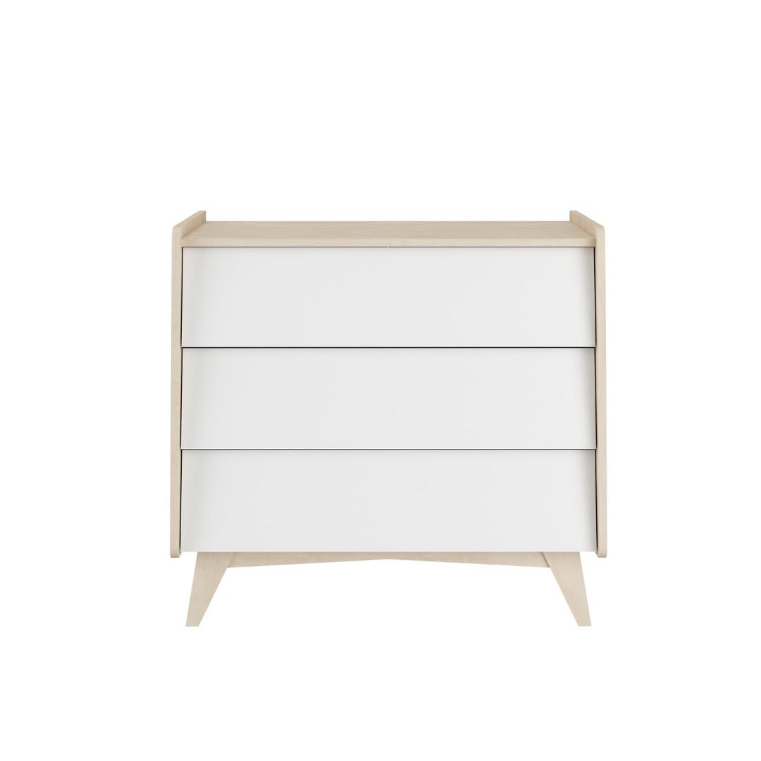 KINDERKOMMODE SoSixty – rustikale Eleganz und Funktionalität Weiß - Weiß, Holzwerkstoff (100/93/56cm) - RAUMHIRSCH FURNITURE