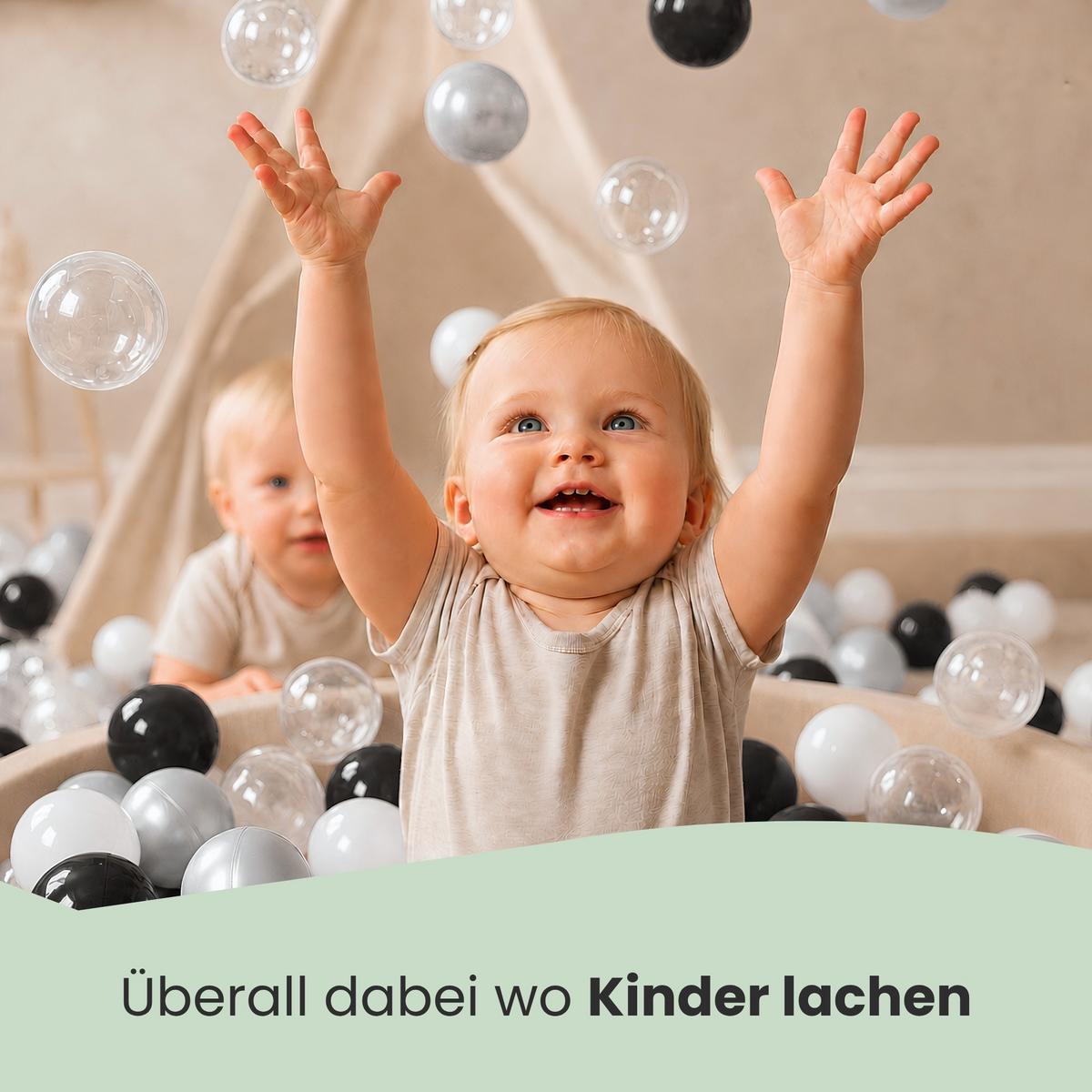 BÄLLEBAD-BÄLLE 50 Stück, Siber/Grau, 5.5 cm - Silberfarben, Kunststoff (5.5/5.5/5.5cm) - Littletom