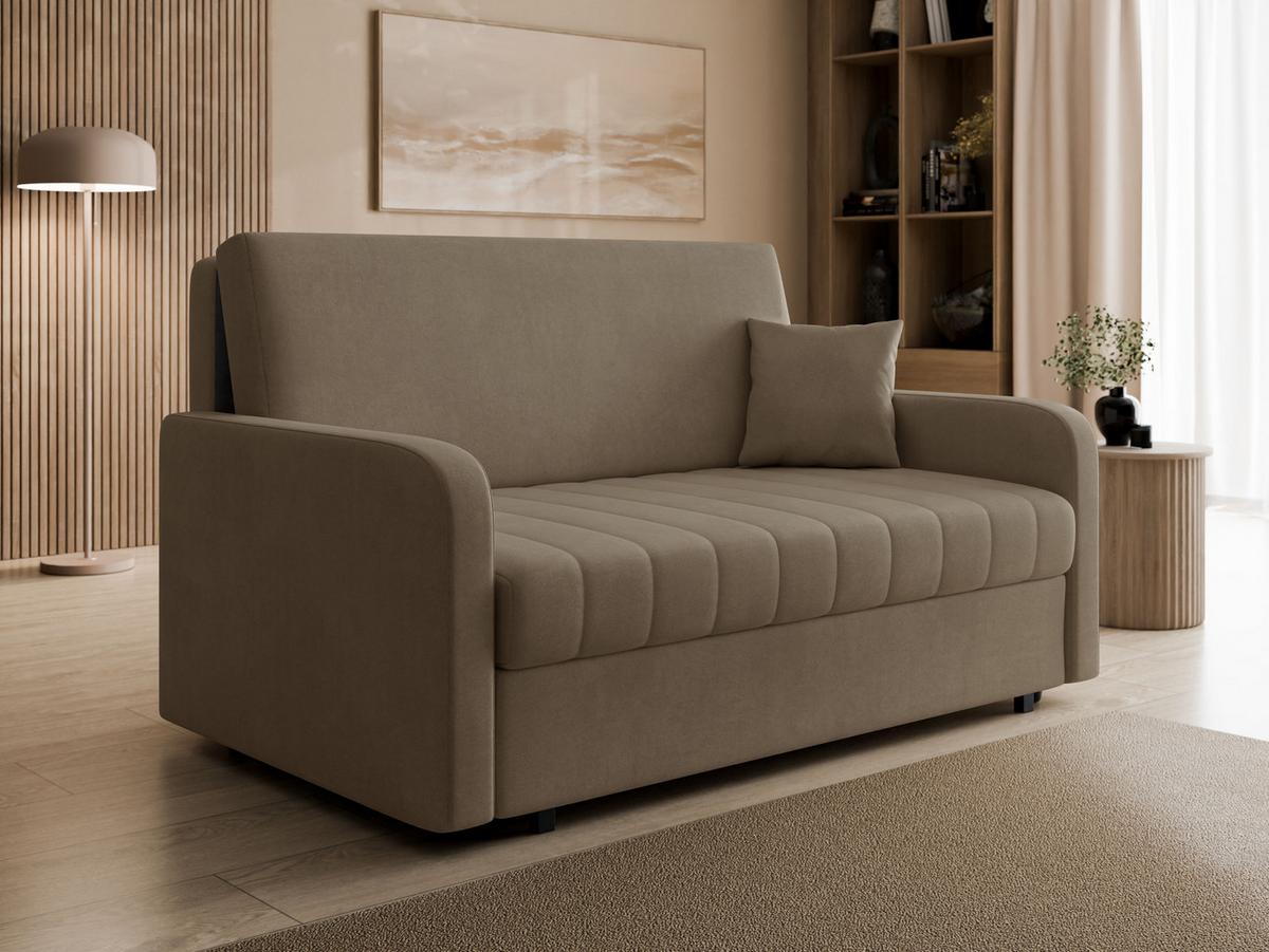 SCHLAFSOFA Viva Silk IV - Schwarz/Braun, Holz/Textil (172/85/98cm) - MIRJAN24