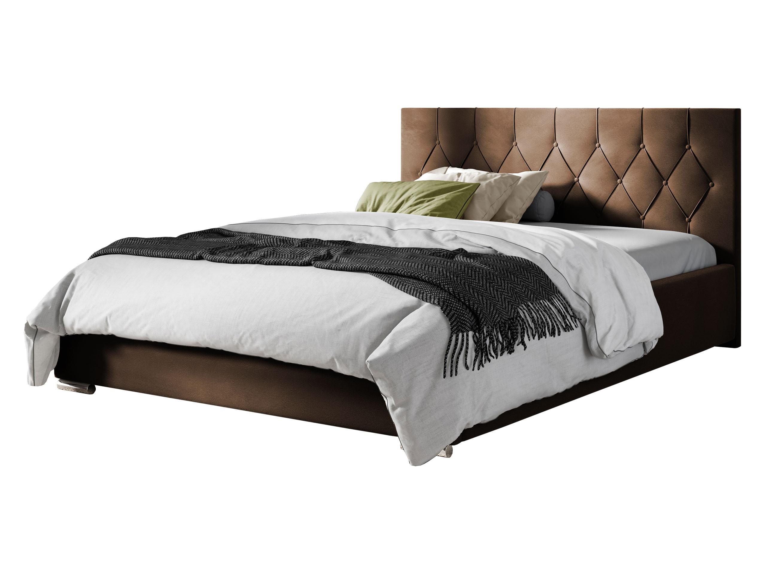 POLSTERBETT Sky Tap - Braun, Holz (180/200cm) - MIRJAN24