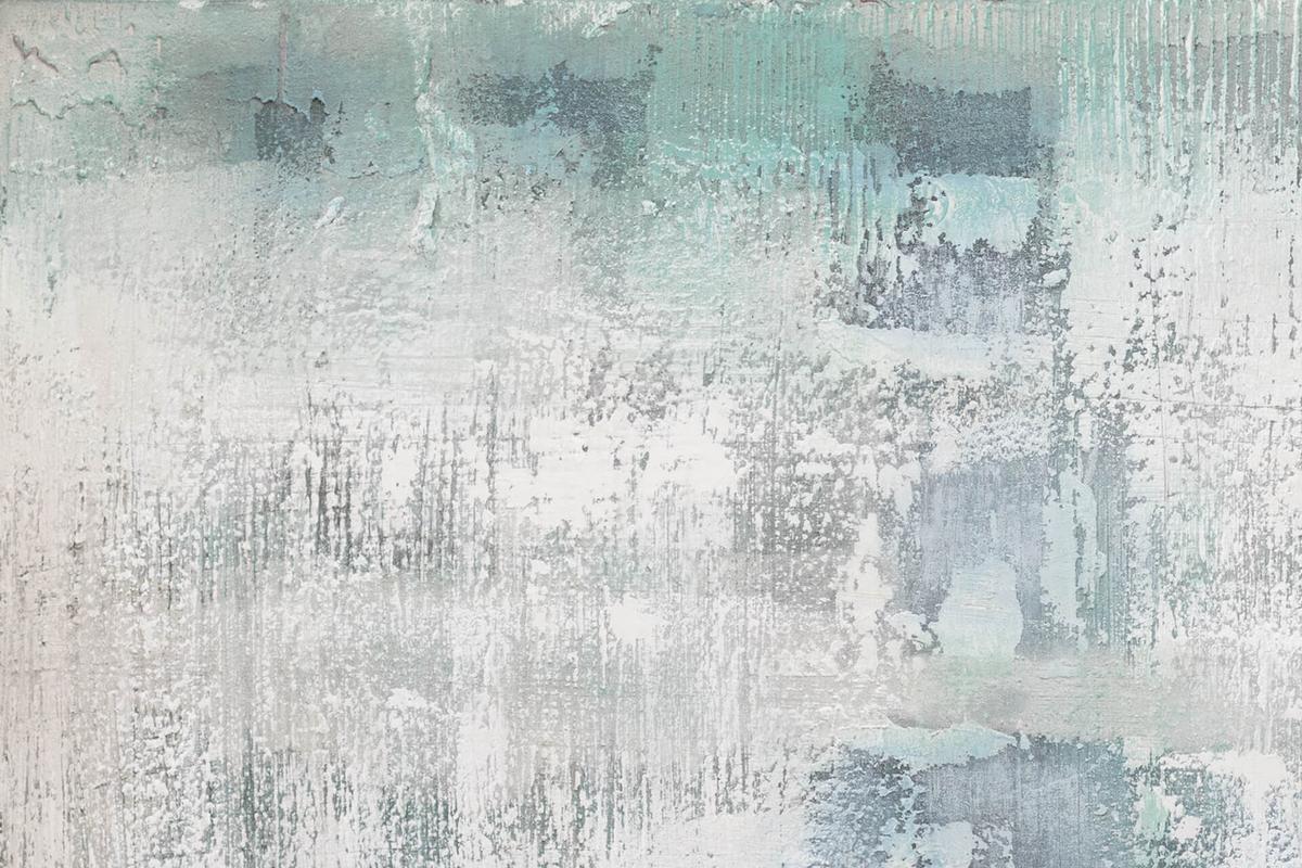 ACRYLBILD HANDGEMALT 80/80 cm - Blau/Weiß, Holz/Textil (80/80cm) - KUNSTLOFT
