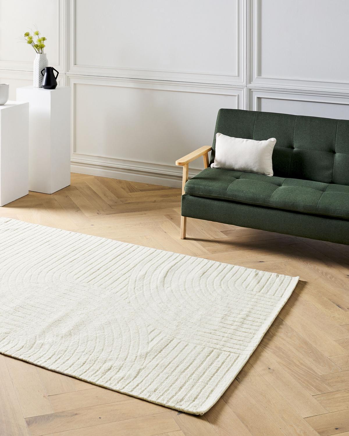 KURZFLOR-TEPPICH Beige 160/230 cm Dagari - Beige, Textil (160/230cm) - Beliani