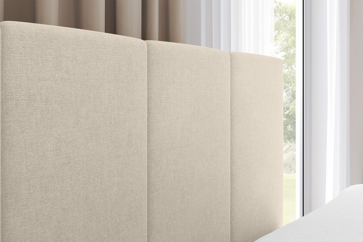 EINZELBETT Jugendbett mit Bettkasten Links, ohne Matratze - LOVY 90x200 Beige - Cappuccino, Holzwerkstoff/Textil (90/200cm) - ALTDECOR