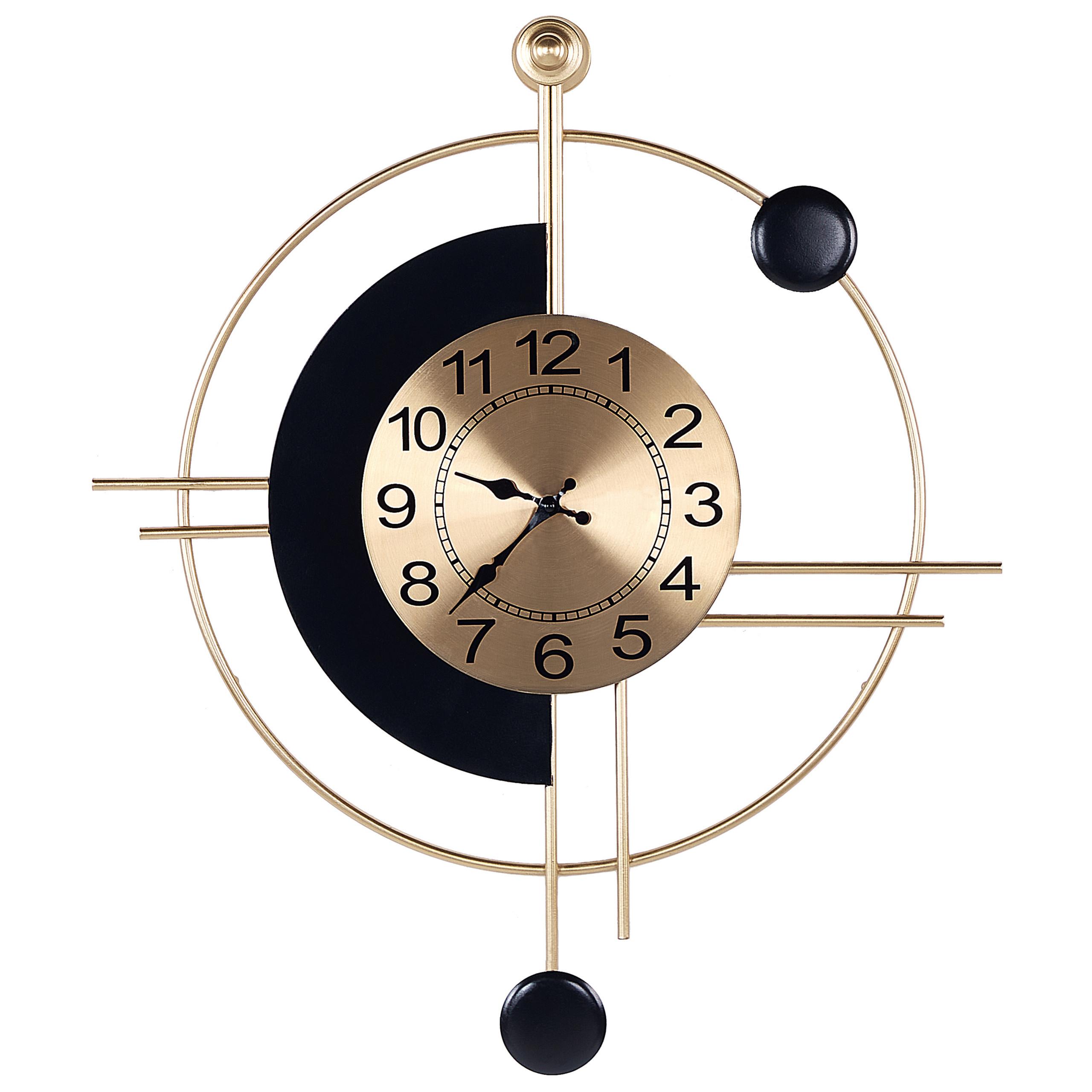 WANDUHR Metall gold/schwarz Allogny - Goldfarben, Metall (59/67/1cm) - Beliani
