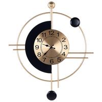 WANDUHR Metall gold/schwarz Allogny - Goldfarben, Metall (59/67/1cm) - Beliani