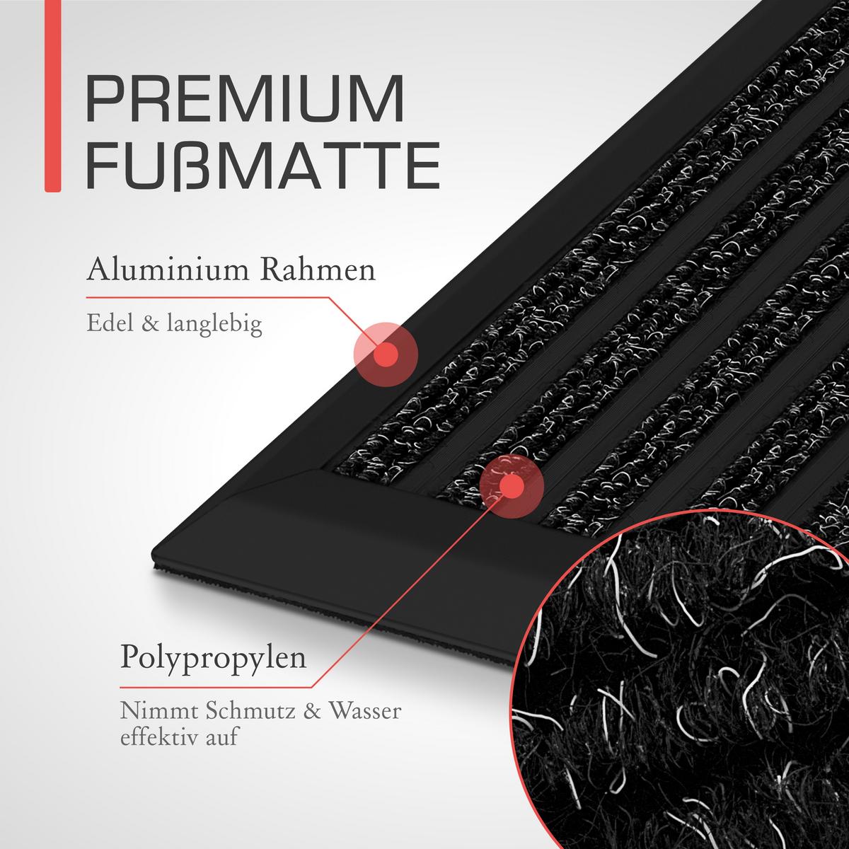 ALU-FUSSMATTE AluGant DL - Anthrazit, Metall (100/70cm) - BoMoe