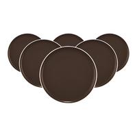 FRÜHSTÜCKSTELLER Sento Home Pure Colors Chocolate Brown ø 21,4 cm 6er Set - Dunkelbraun, Keramik (21.4cm) - Seltmann Weiden