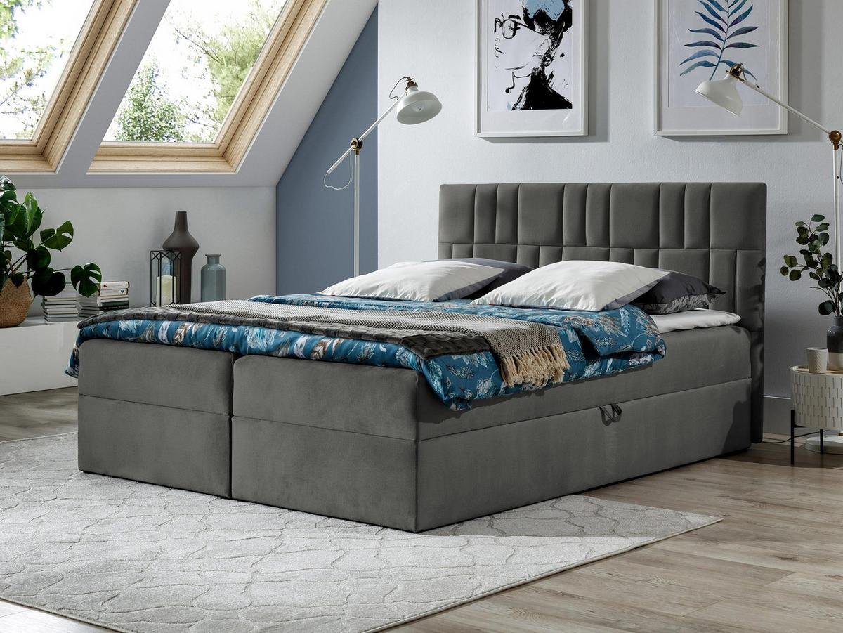 BOXBETT Top 3 - H3 - Grau, Holz (160/200cm) - MIRJAN24