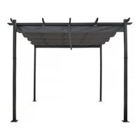 PERGOLA - MARKISE pergola en aluminium avec toit rétractable - 3 x 3 m - gris Grau - Grau, Metall (295/231/395cm) - Habitat Garten