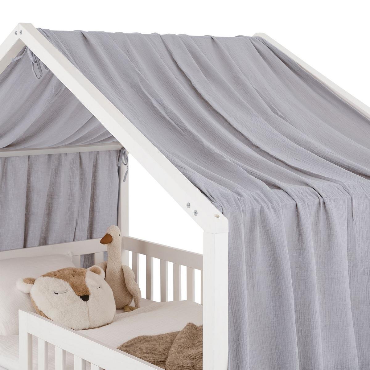 HAUSBETT- HIMMEL LIAN - Hellgrau, Textil - IDIMEX