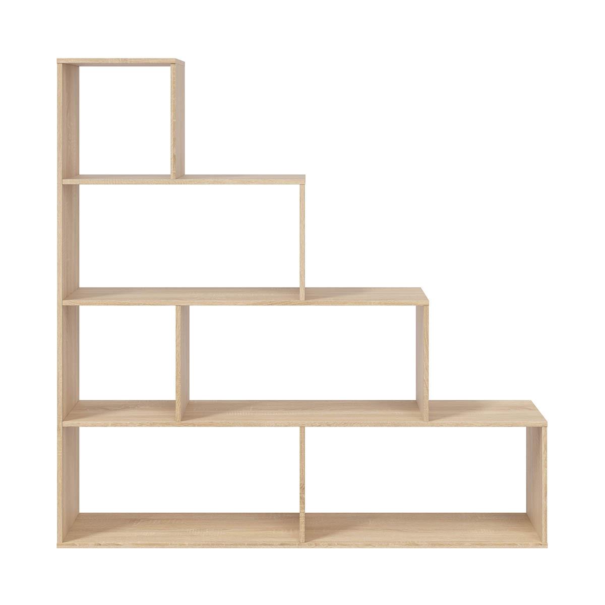 TREPPENREGAL 6 Fächer klum 29/145/145 cm - Eichefarben, Holzwerkstoff (145/145/29cm) - Calicosy