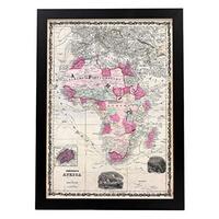 POSTER Vintage Karten – Afrika A3 Rahmenlos - Klar, Papier (29.7/5/42cm) - Nacnic