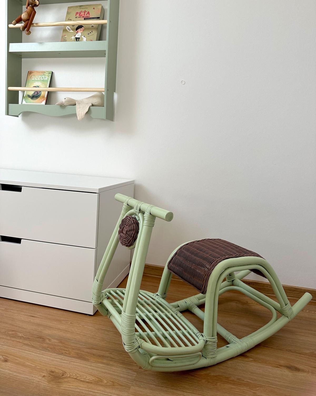 KINDERSESSEL Hellgrün Aspria - Hellgrün/Braun, Naturmaterialen (42/53/85cm) - Beliani