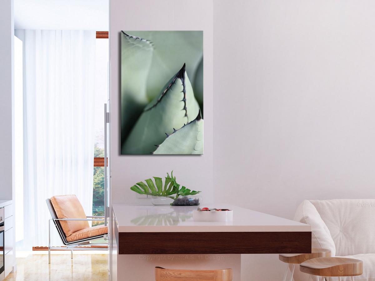 KUNSTDRUCK Grün 40/60 cm - Grau/Grün, Textil (40/60cm) - KUNSTLOFT