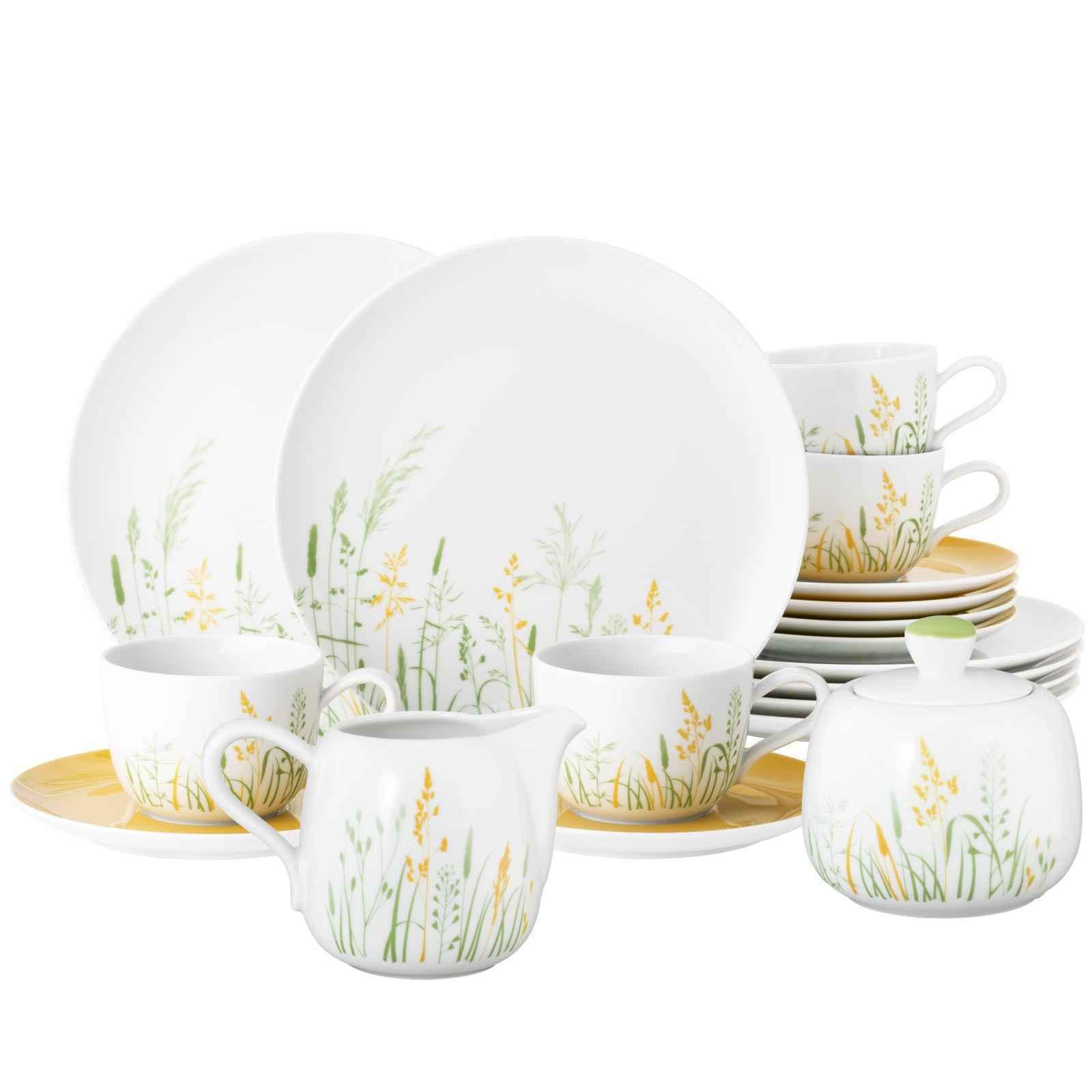 KAFFEESERVICE Liberty Meadow Grasses Curry gelb 20-tlg. - Gelb, Keramik (2/2/2cm) - Seltmann Weiden