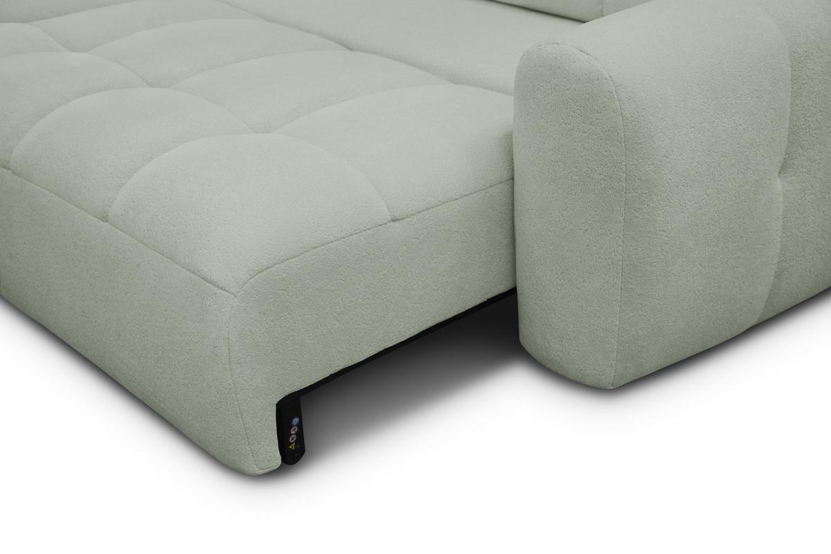 ECKSOFA LUMERO 4-Sitzer LINKS, hellgrün - Schwarz/Hellgrün, Holz/Textil (275/166cm) - Courtois Laville