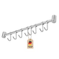 KÜCHEN HÄNGELEISTE mit 8 Haken - Silberfarben, Metall (3.4/2.2/47.7cm) - Intirilife