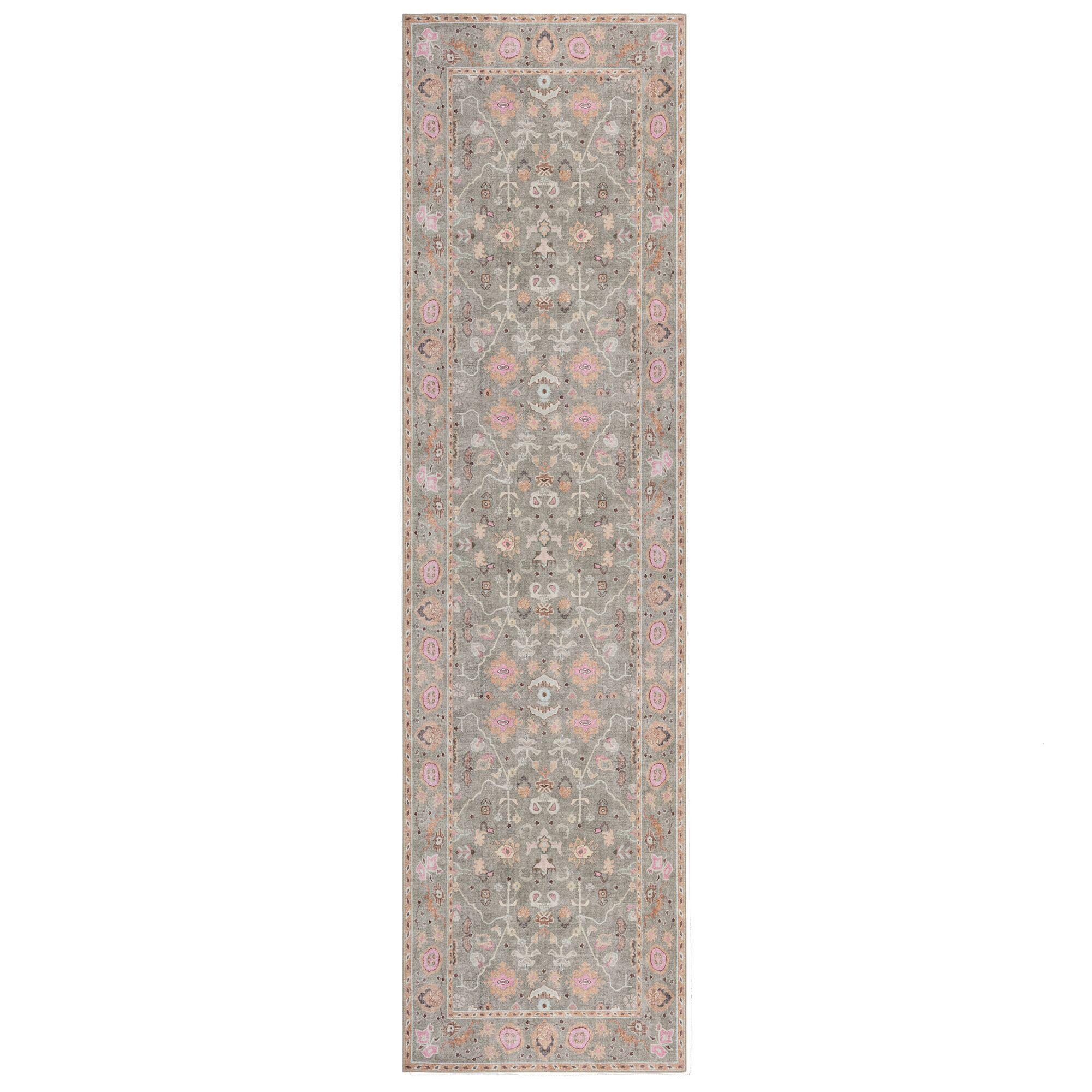 TEPPICH Waschbar HURST, orientalisch, Rosa-Bunt, 60 x 230 cm - Rosa, Textil (60/230cm) - KADIMA DESIGN