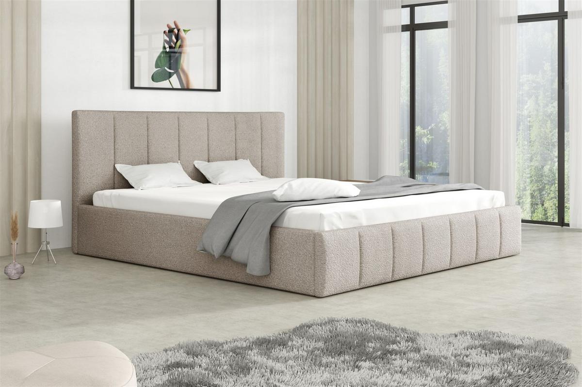 POLSTERBETT Detroit Ohne Matratze - Braun, Holzwerkstoff/Textil (180/200cm) - Fun Möbel