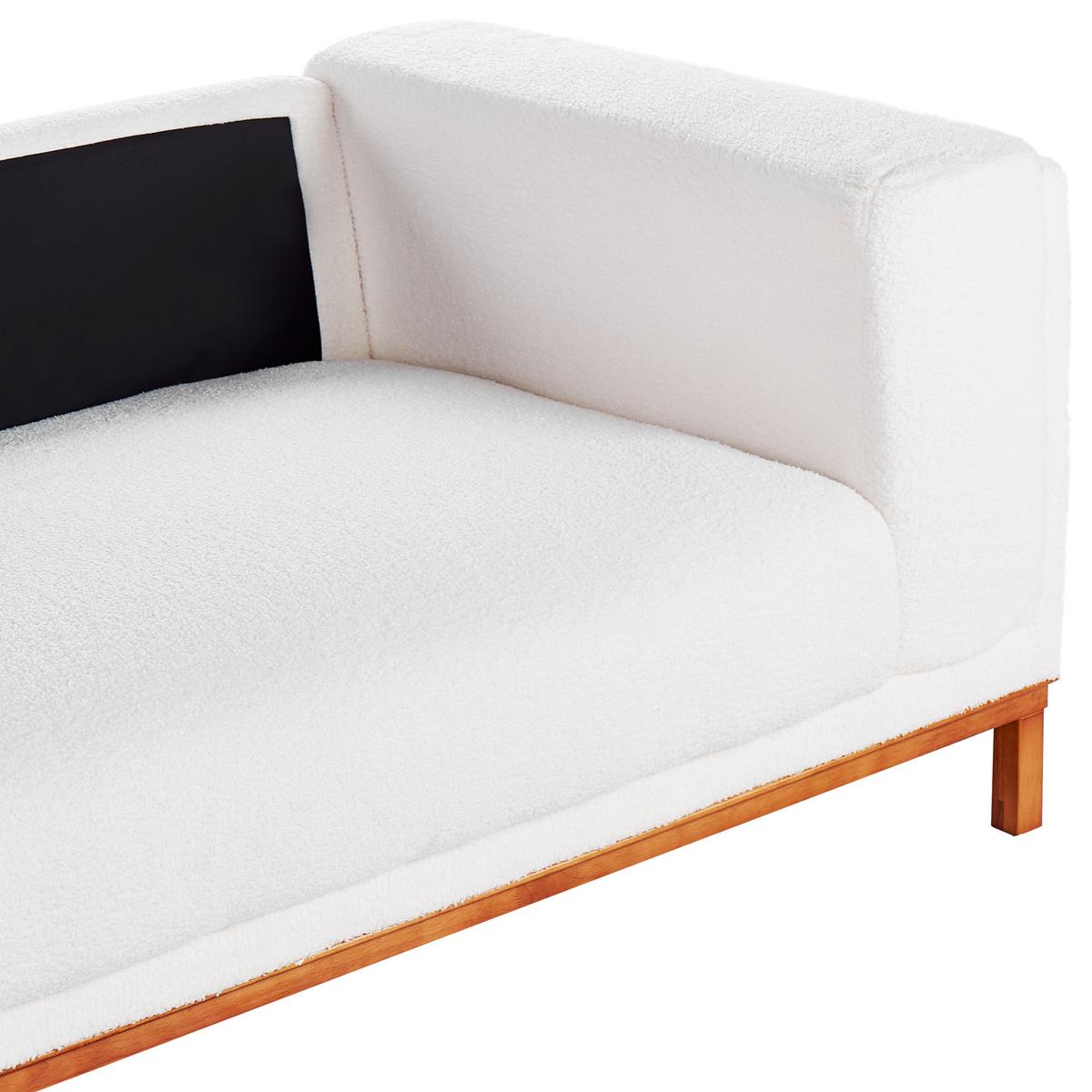 4-SITZER-SOFA Bouclé Cremeweiß Veng - Creme/Weiß, Textil (308/79/90cm) - Beliani