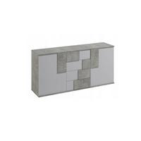 SIDEBOARD ESTRADA 181/85/45 cm mit 4 Schubladen 2 Türen Taupe - Taupe/Weiß, Holzwerkstoff (181/85/45cm) - MASSENO