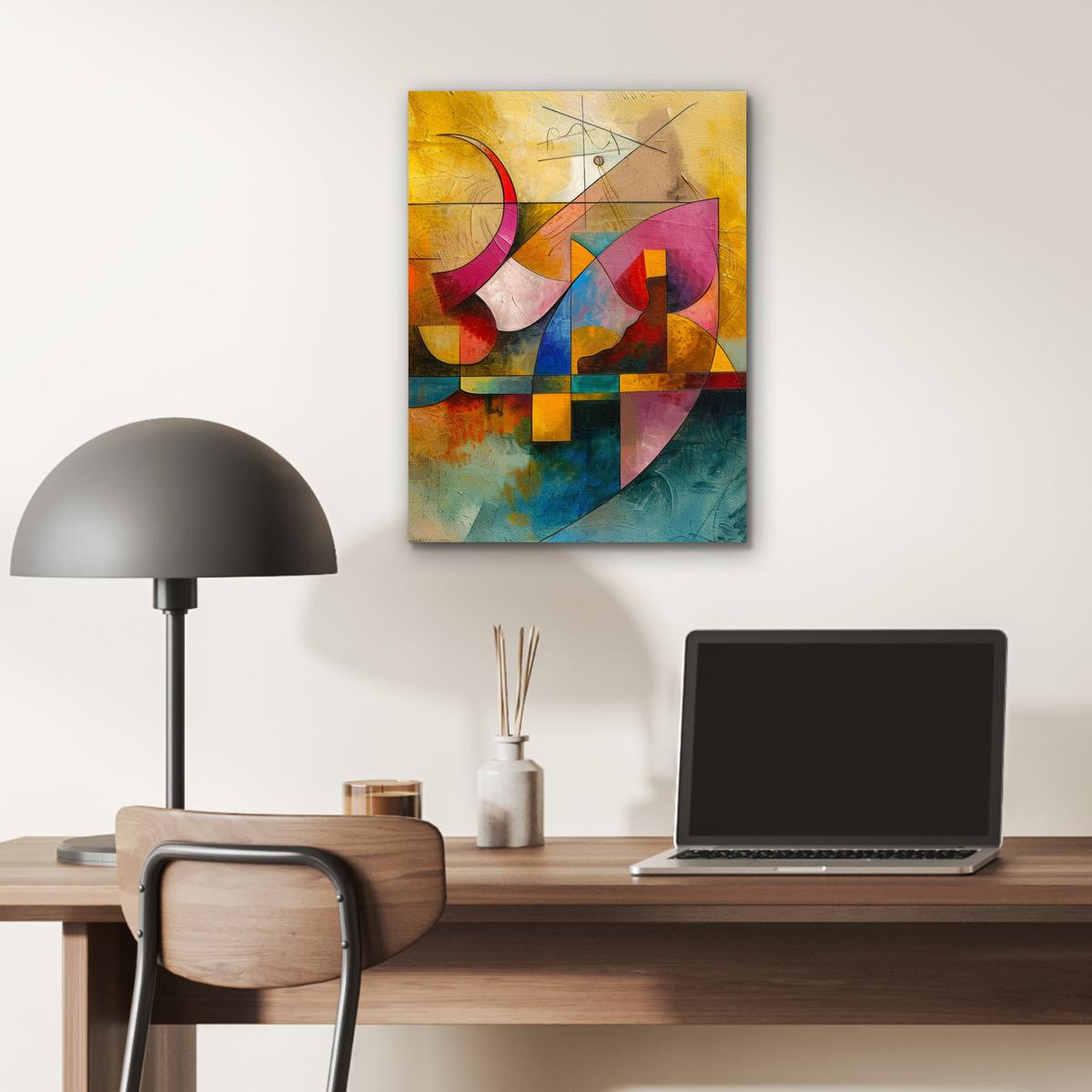 METALLBILD Kunst - Abstrakt - Modern 30x40 cm - Gelb, Metall (30/40cm) - MuchoWow
