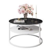 COUCHTISCH CIRI GLASS mit Regal - Schwarz/Weiß, Glas (70/70/47.4cm) - Lookway