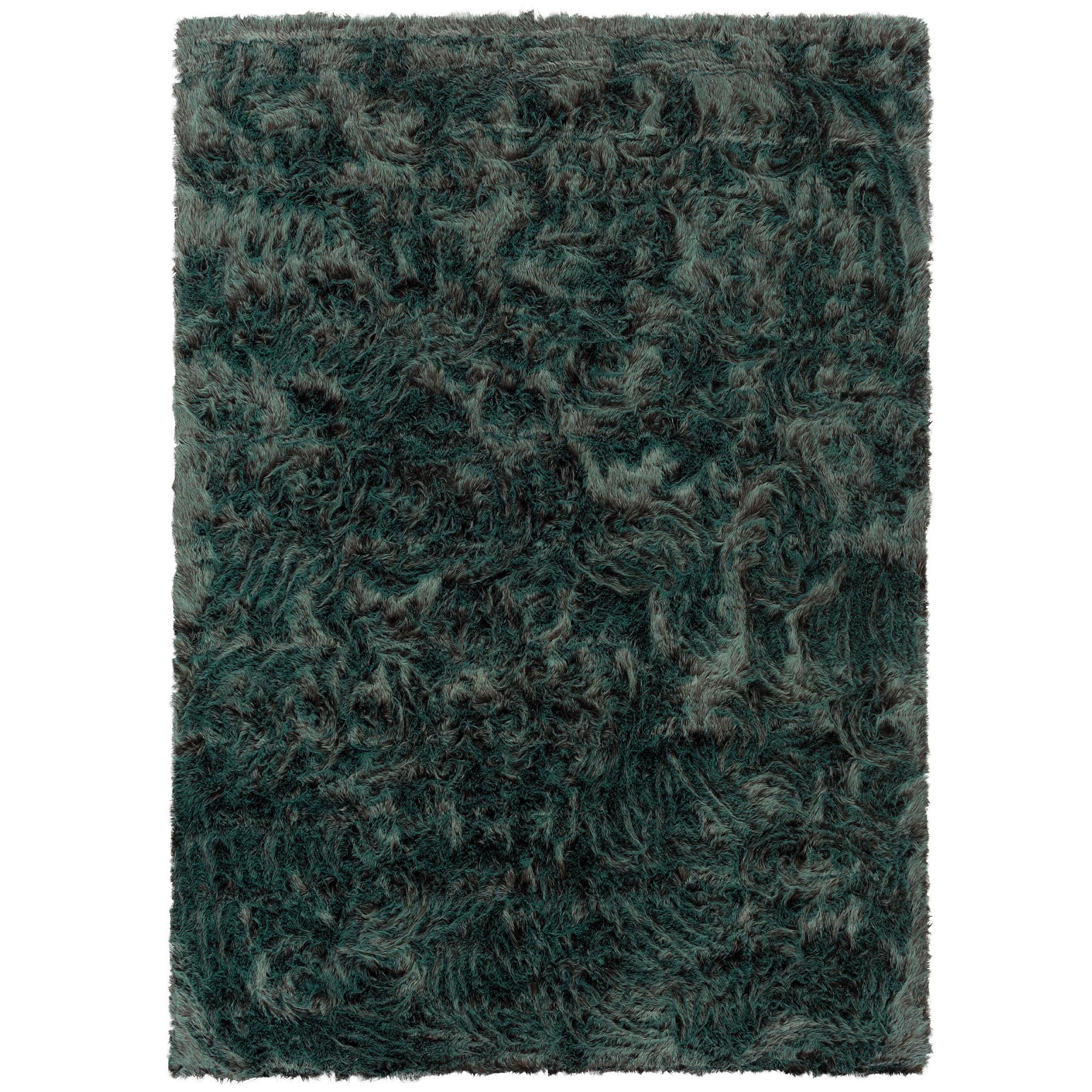 LUXUS SUPER SOFT FELLTEPPICH ASPEN MELIERT - Petrol, Textil (90/160cm) - Pergamon