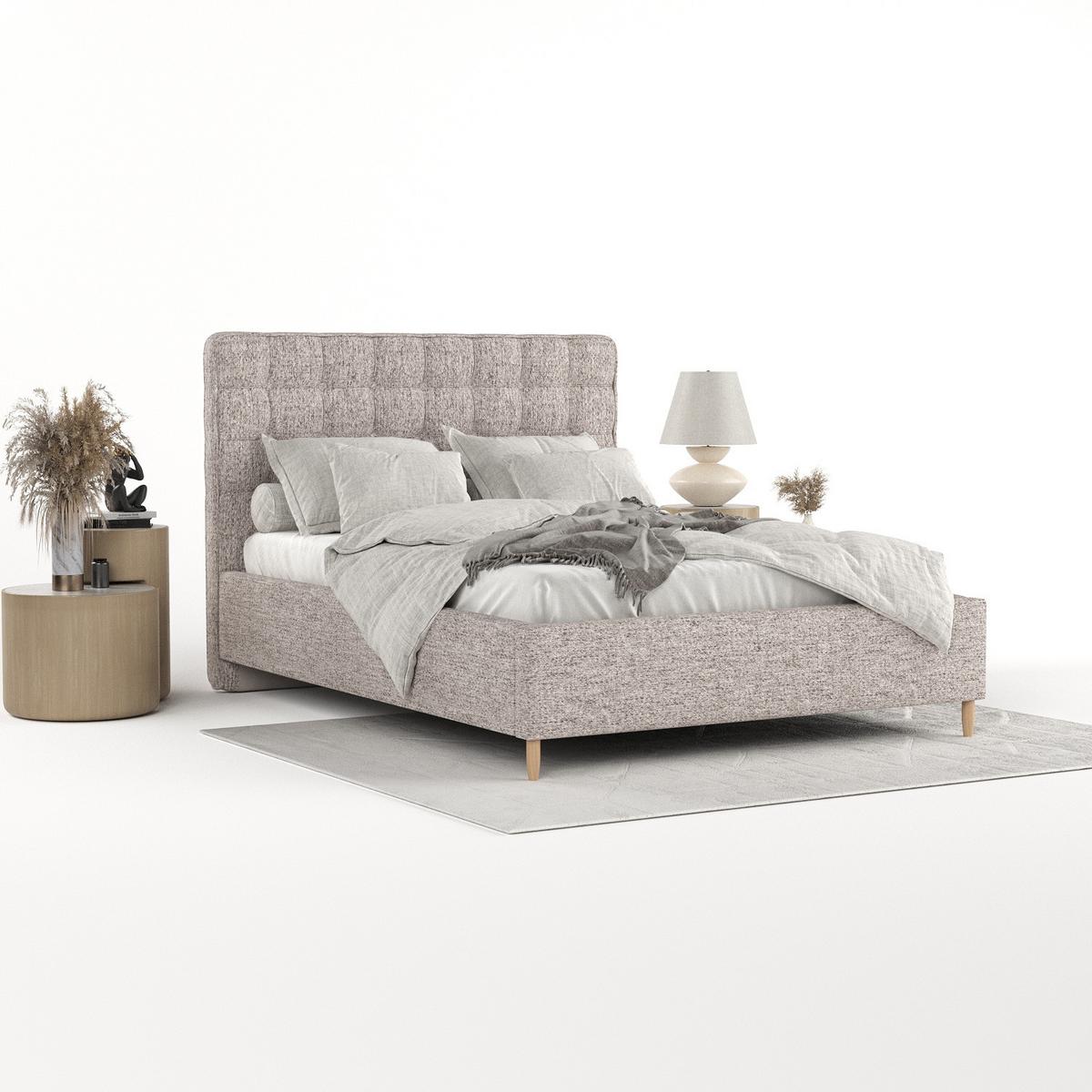 POLSTERBETT Paloma 180/200 cm Beige im Neve Stoff - Beige/Naturfarben, Holz/Holzwerkstoff (180/200cm) - AltaBeds