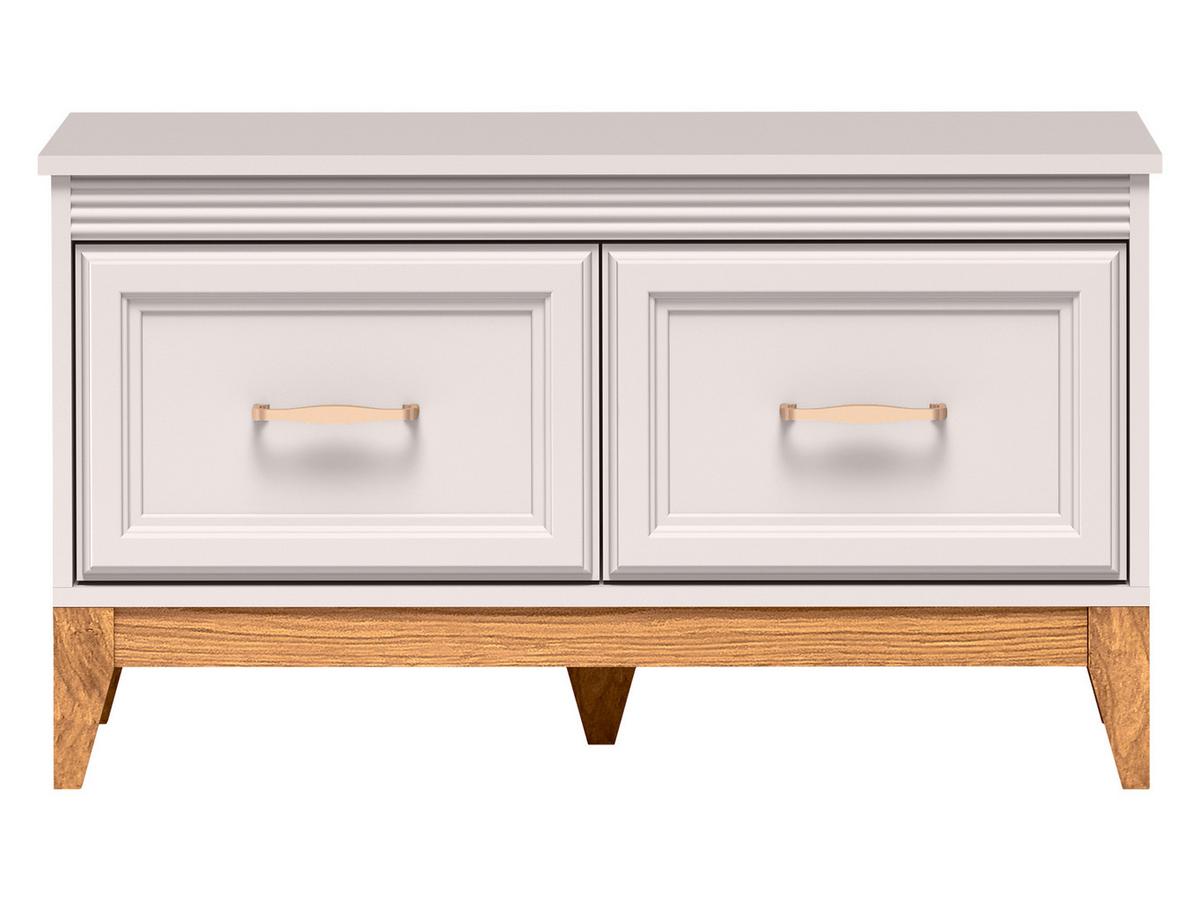 SCHUHSCHRANK Windsor W-20 mit Sitzfläche - Kaschmir/Goldfarben, Holz/Holzwerkstoff (92/53/35cm) - MIRJAN24