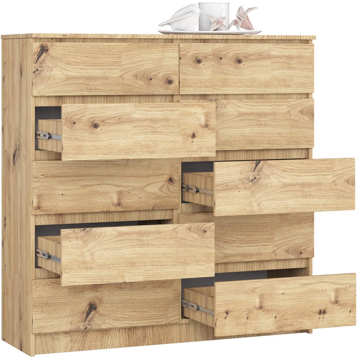 KOMMODE Eiche Artisan 121/120/40 - Eiche Artisan, Holzwerkstoff (120/121/40cm) - RAUMHIRSCH FURNITURE