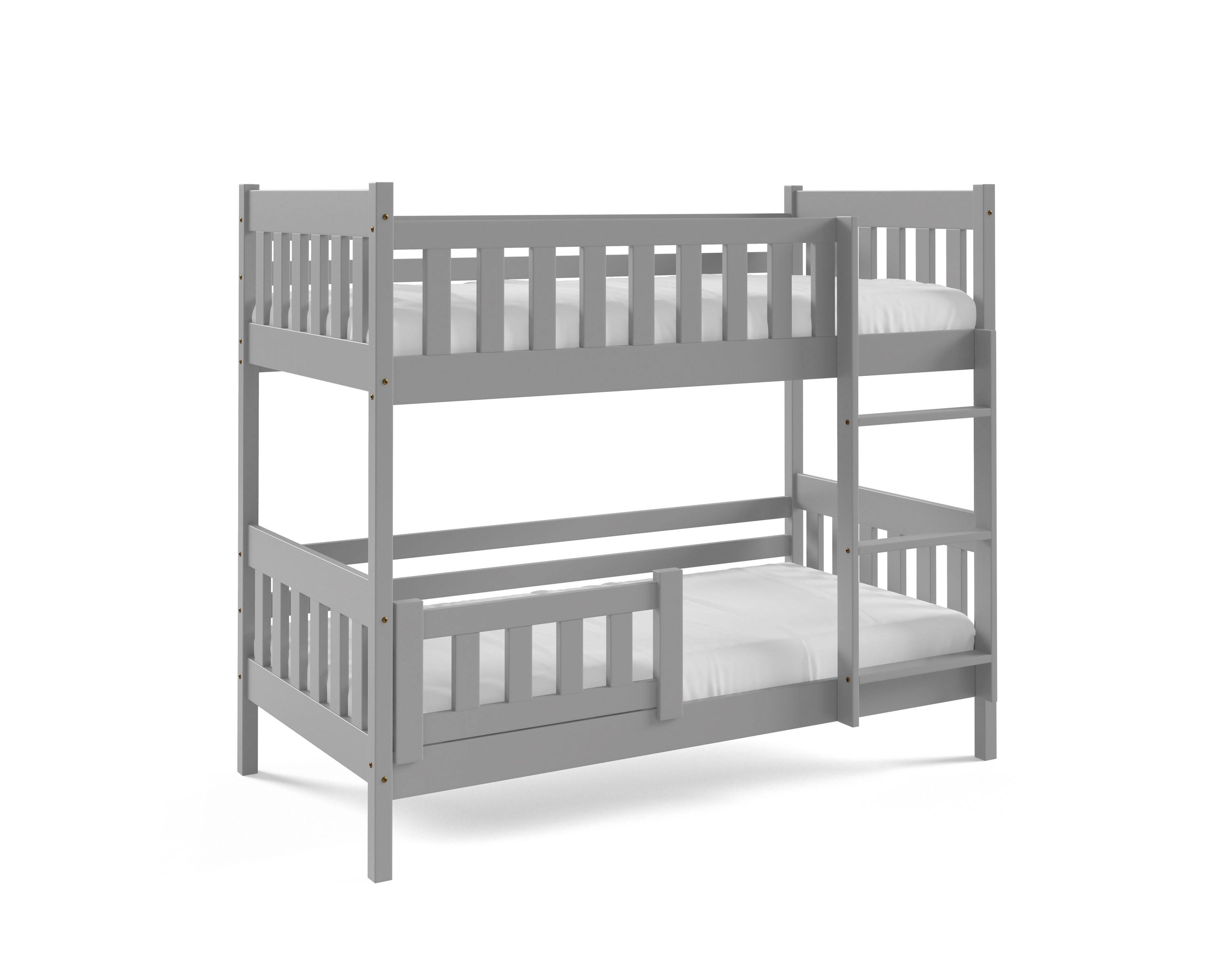ETAGENBETT LUCIA 80x190 cm Hellgrau - Hellgrau, Holz (80/190cm) - MASSENO