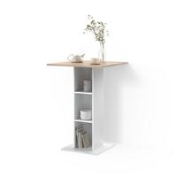 BARTISCH Regusa Weiß/Sonoma 75 x 75 cm - Weiß/Sonoma Eiche, Holzwerkstoff (75/75/106cm) - Livinity®