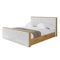 POLSTERBETT mit Bettkasten, Fußteil und Lattenrost, Boxbett mit Matratze H3/H4 - ENZO6-Z 120x200 Weiß - Weiß, Holzwerkstoff/Textil (120/200cm) - ALTDECOR