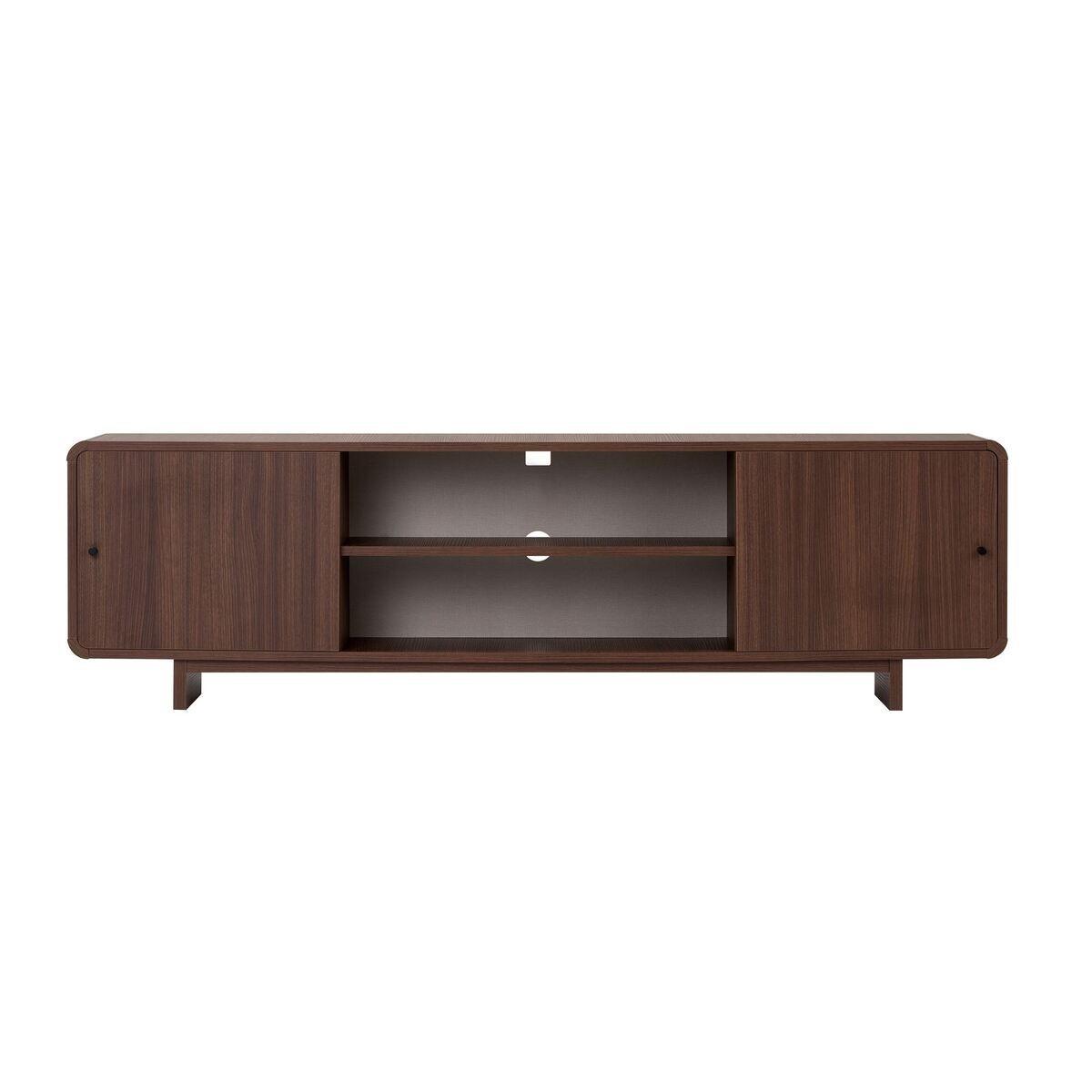 TV-MÖBEL mit 2 Türen, 2 Fächern und abgerundeten Kanten 34/52/180 cm - Naturfarben, Holzwerkstoff (34/52/26cm) - Calicosy