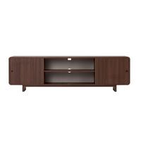 TV-MÖBEL mit 2 Türen, 2 Fächern und abgerundeten Kanten 34/52/180 cm - Naturfarben, Holzwerkstoff (34/52/26cm) - Calicosy