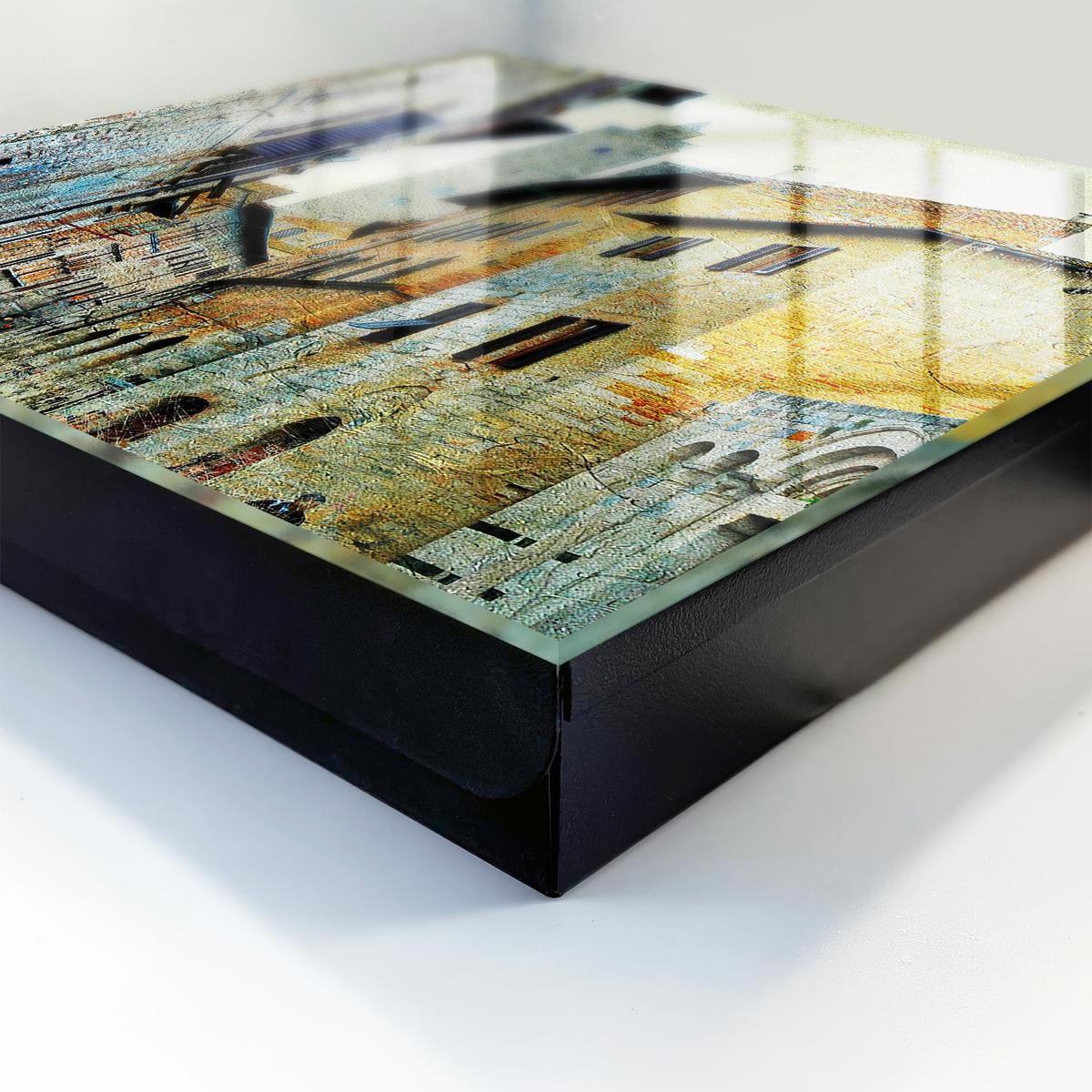 SCHLÜSSELBOX Schwarz 30x30 cm- Türöffnung nach rechts - Mittelmeerstraße - Beige, Metall (30/30/5cm) - TULUP