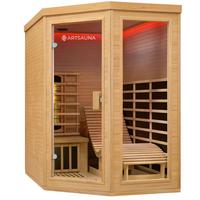 INFRAROTKABINE Esbjerg mit Triplex-Heizsystem & Hemlockholz - Naturfarben, Holz (130/190/190cm) - Artsauna