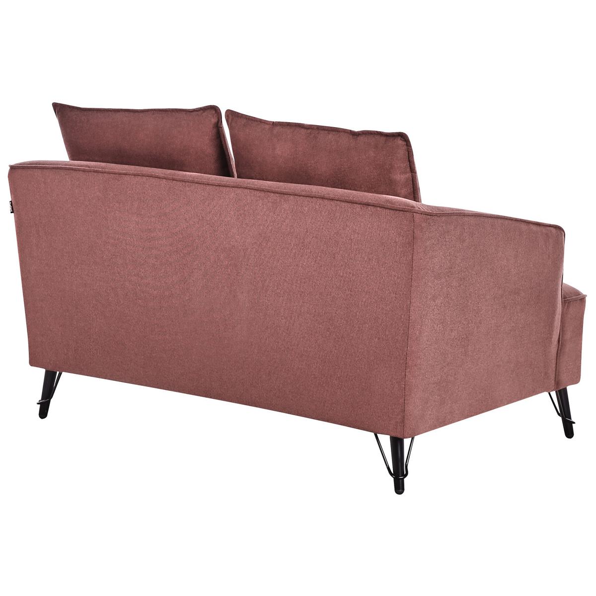 2-SITZER-SOFA Stoff Burgunderrot Hobro - Dunkelrot, Textil (147/87/85cm) - Beliani