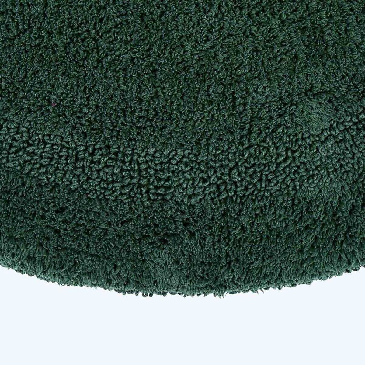 BADEMATTE 80 cm rund, 100% Baumwolle, wendbar - Waldgrün, Textil (80/80cm) - Homescapes