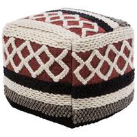 POUF Sagar 48/48/42 cm - Multicolor, Naturmaterialien/Textil (48/42/48cm) - Beliani