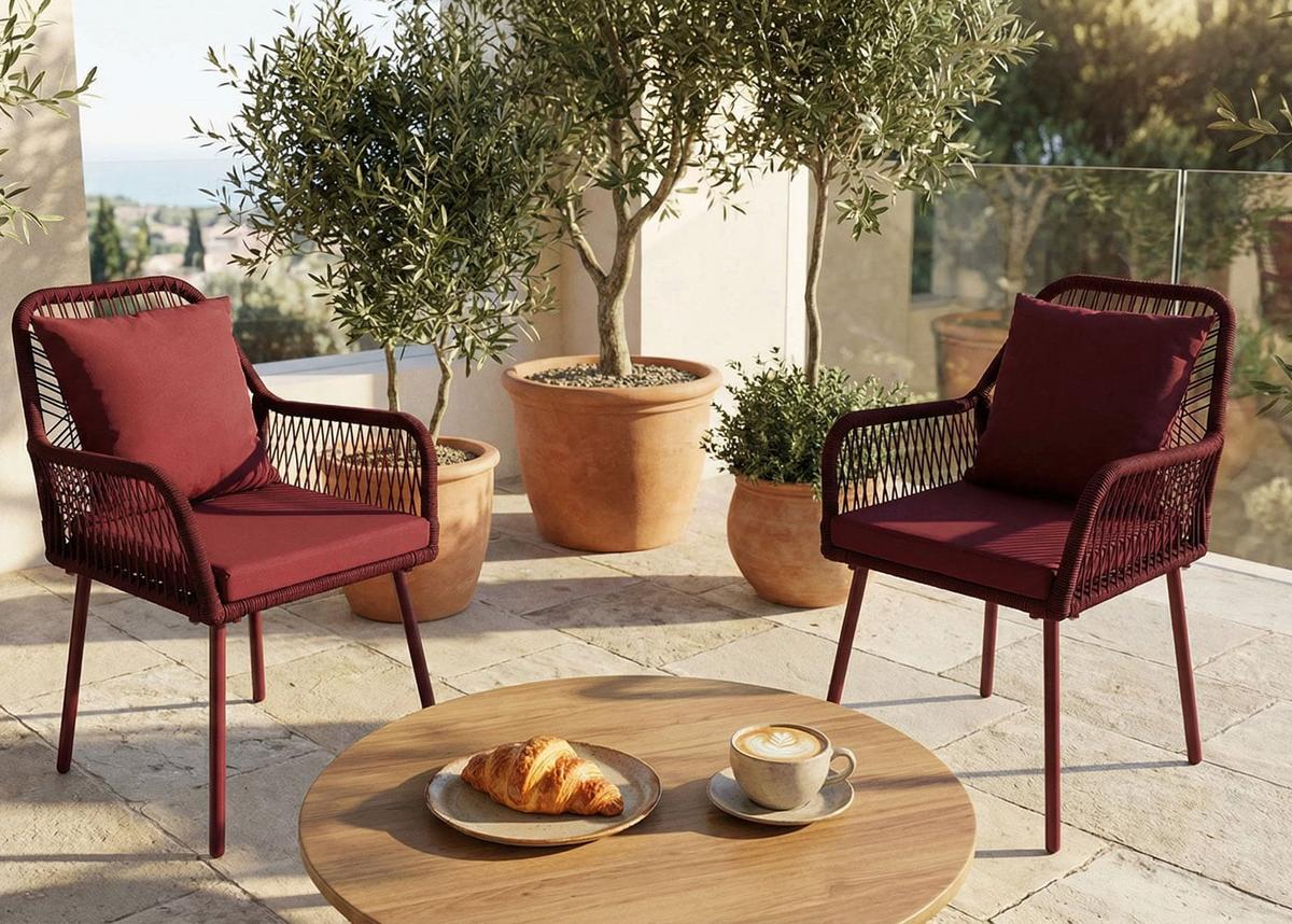 GARTENSTUHL Bordeaux - Bordeaux, Textil (54/81/62cm) - MCW