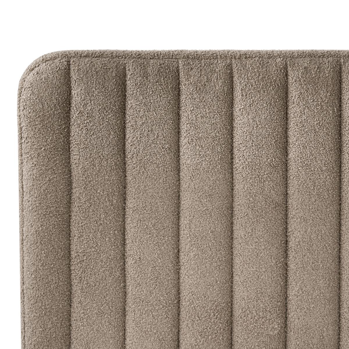 BETT mit Lattenrost 120/200 cm Taupe Lunan - Taupe/Schwarz, Textil (120/200cm) - Beliani