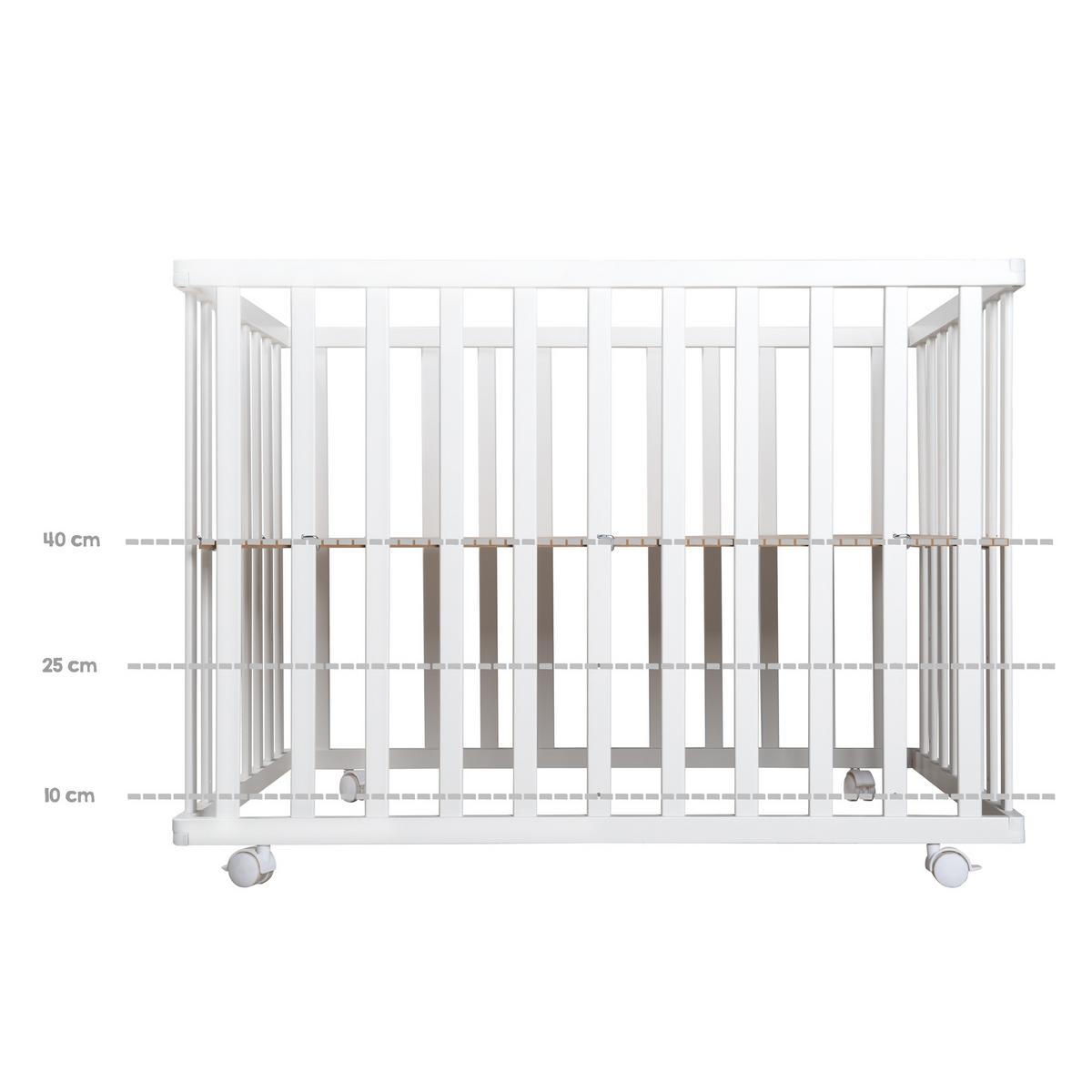 LAUFGITTER 100x75 Indibär - Weiß, Holzwerkstoff (72.5/72/98cm) - Roba