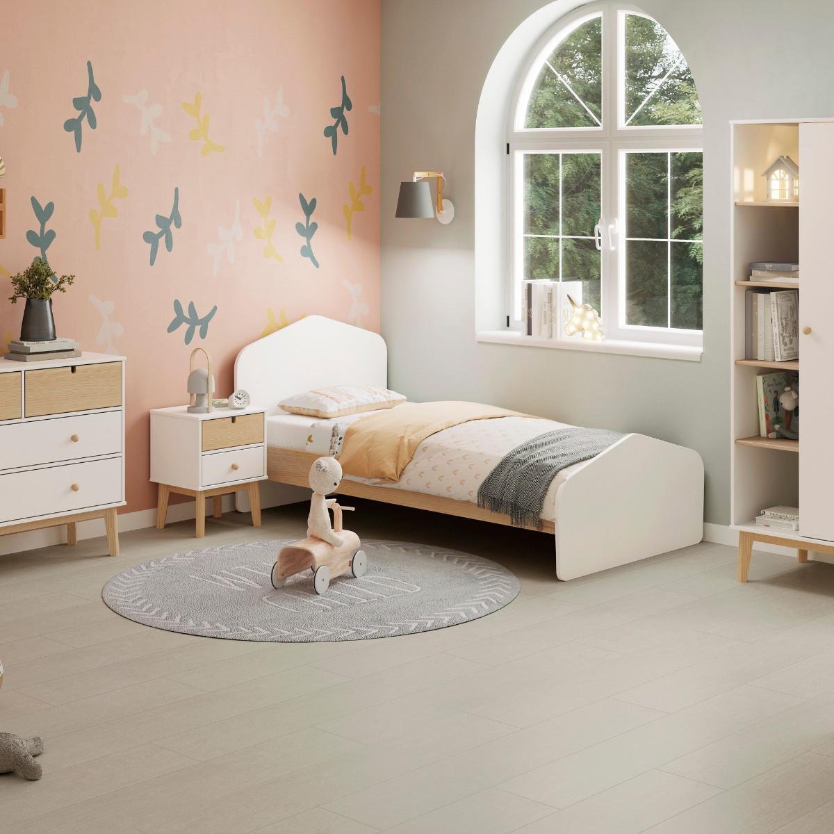 BETT Estefania Weiß 195/100/90 cm - Weiß, Holz (190/90cm) - Calicosy