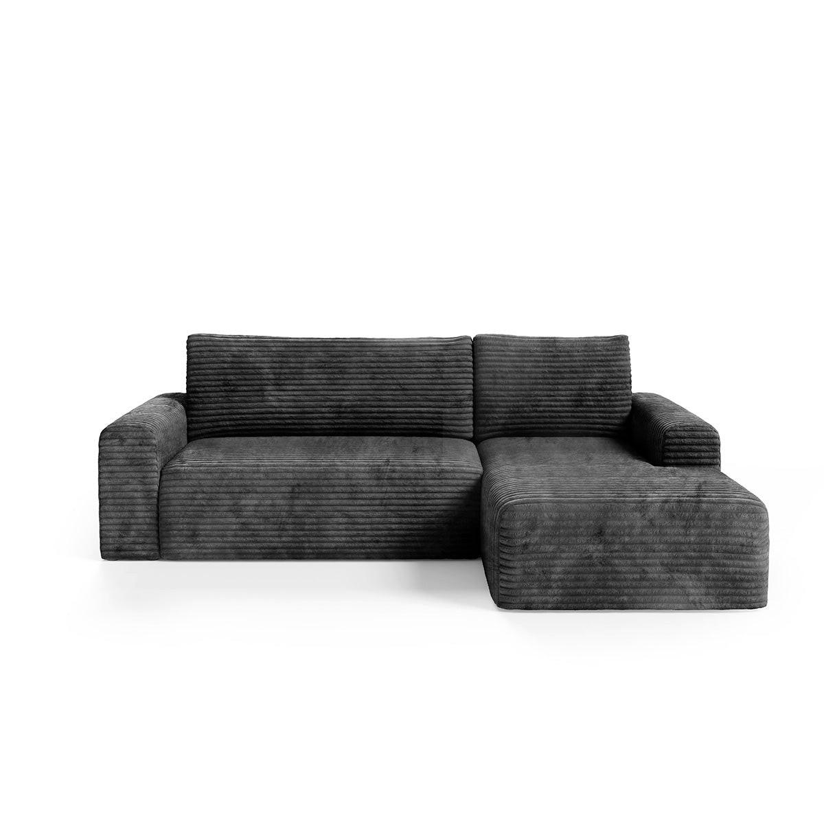 ECKSOFA Romeo 3 Sitzplätze Schwarz - Schwarz, Holz (268/163cm) - Petits-meubles