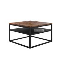 COUCHTISCH NOVA mit Ablage Schwarz / Stirling Eiche - Eichefarben/Schwarz, Holzwerkstoff (69/69/48cm) - Lookway