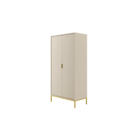 DREHTÜRENSCHRANK Austin - Kaschmir/Goldfarben, Holzwerkstoff (55/205/100cm) - RAUMHIRSCH FURNITURE