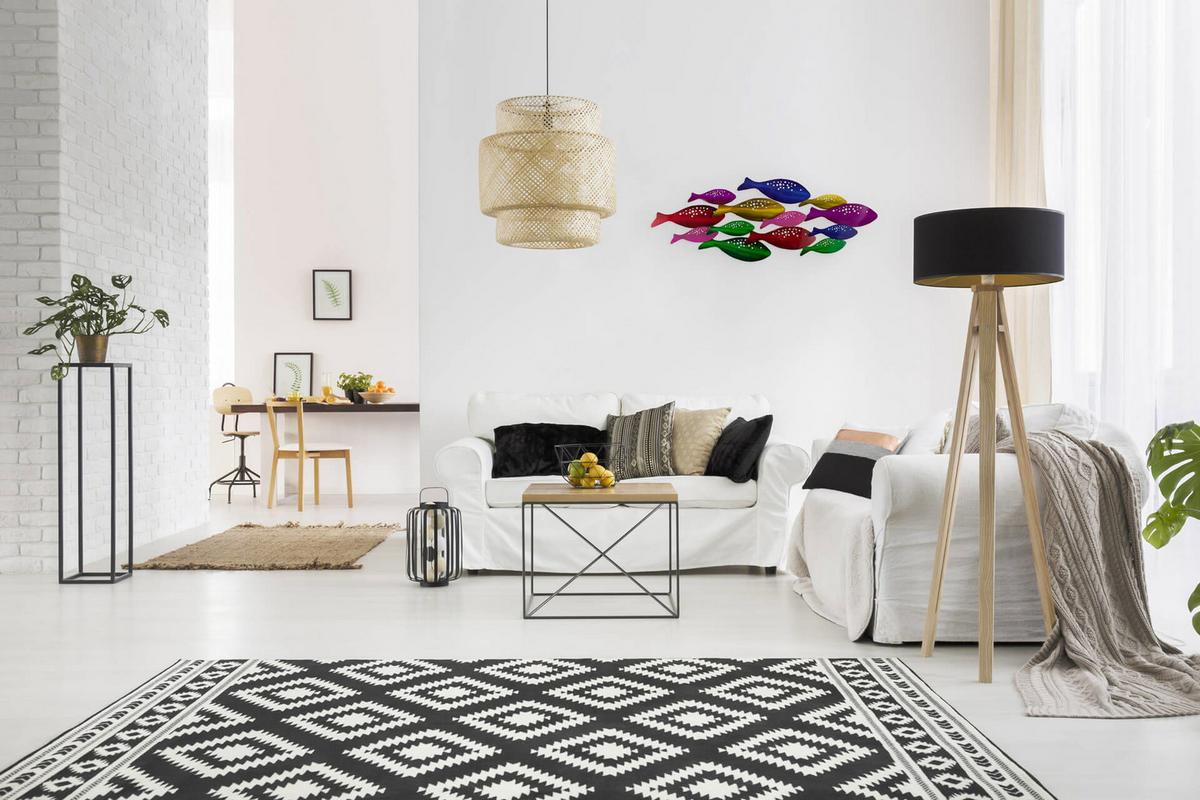 WANDDEKO Bunt 120/44 cm - Multicolor, Metall (3.17/44/5cm) - KUNSTLOFT